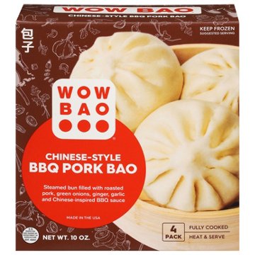 Wow Bao Chinese-Style BBQ Pork Bao Buns, 4 ct