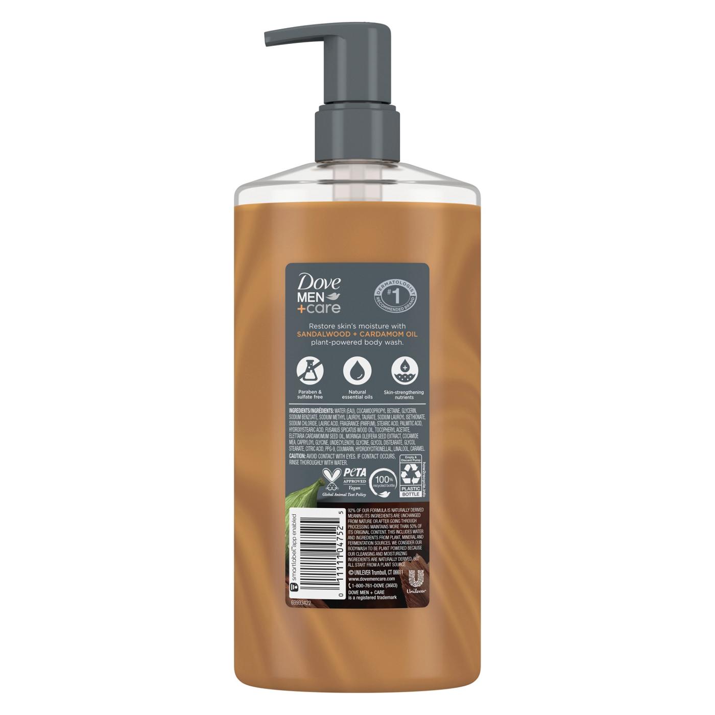 Dove Men+Care Restore Body Wash - Sandalwood + Cardamom Oil ; image 2 of 2