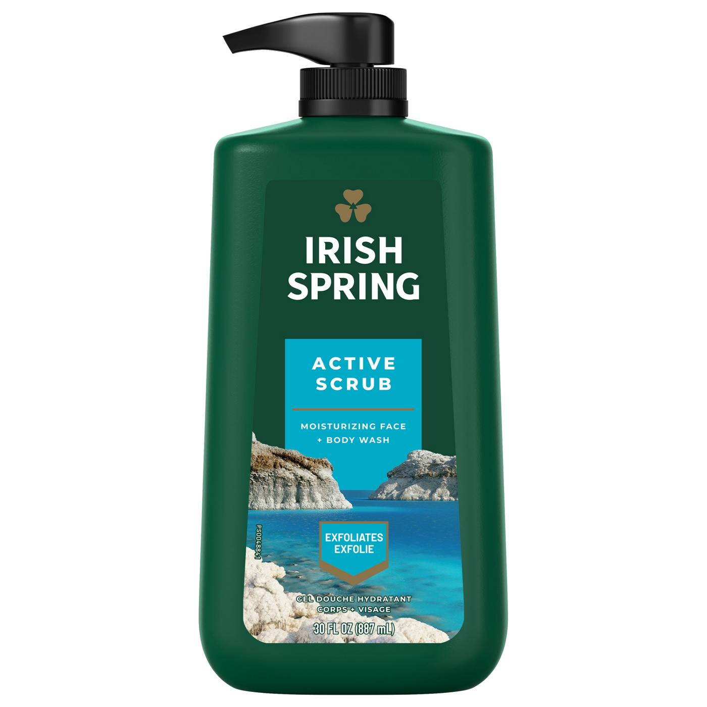 Irish Spring Moisturizing Face + Body Wash - Active Scrub; image 1 of 2