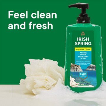 Irish Spring Moisturizing Face + Body Wash - Active Scrub