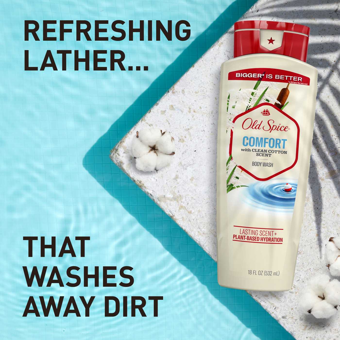 Old Spice Body Wash - Comfort with Clean Cotton; image 3 of 5