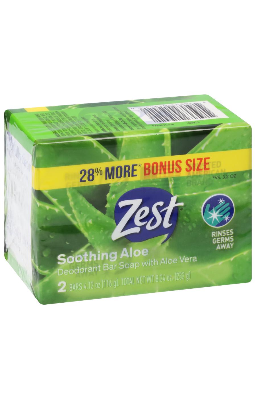 Zest Bar Soap Soothing Aloe Bonus Size; image 2 of 3