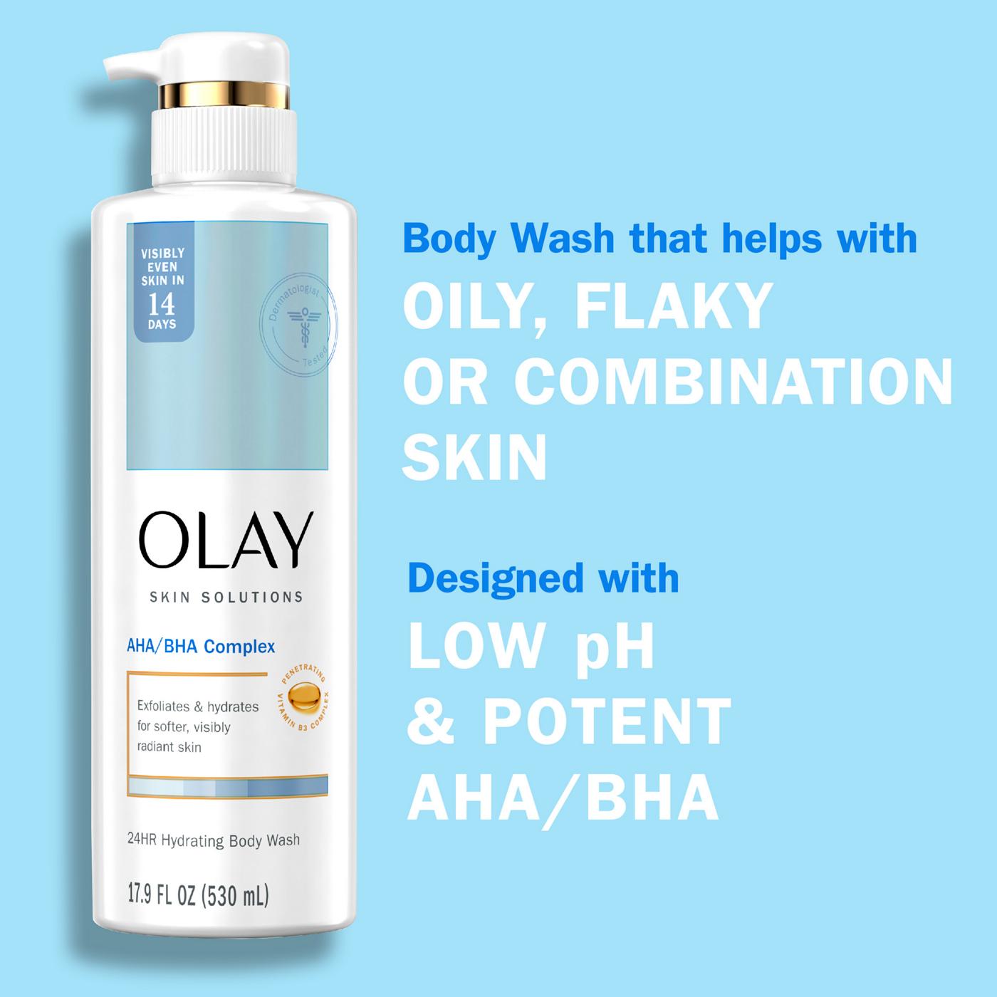 Olay Skin Solutions AHA/BHA Complex Hydrating Body Wash; image 3 of 10