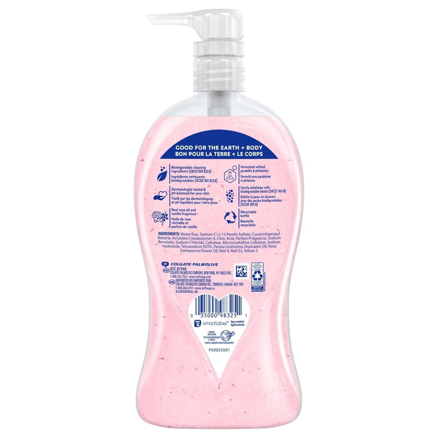 Softsoap Exfoliating Body Wash - Pink Rose & Sweet Vanilla ; image 7 of 9