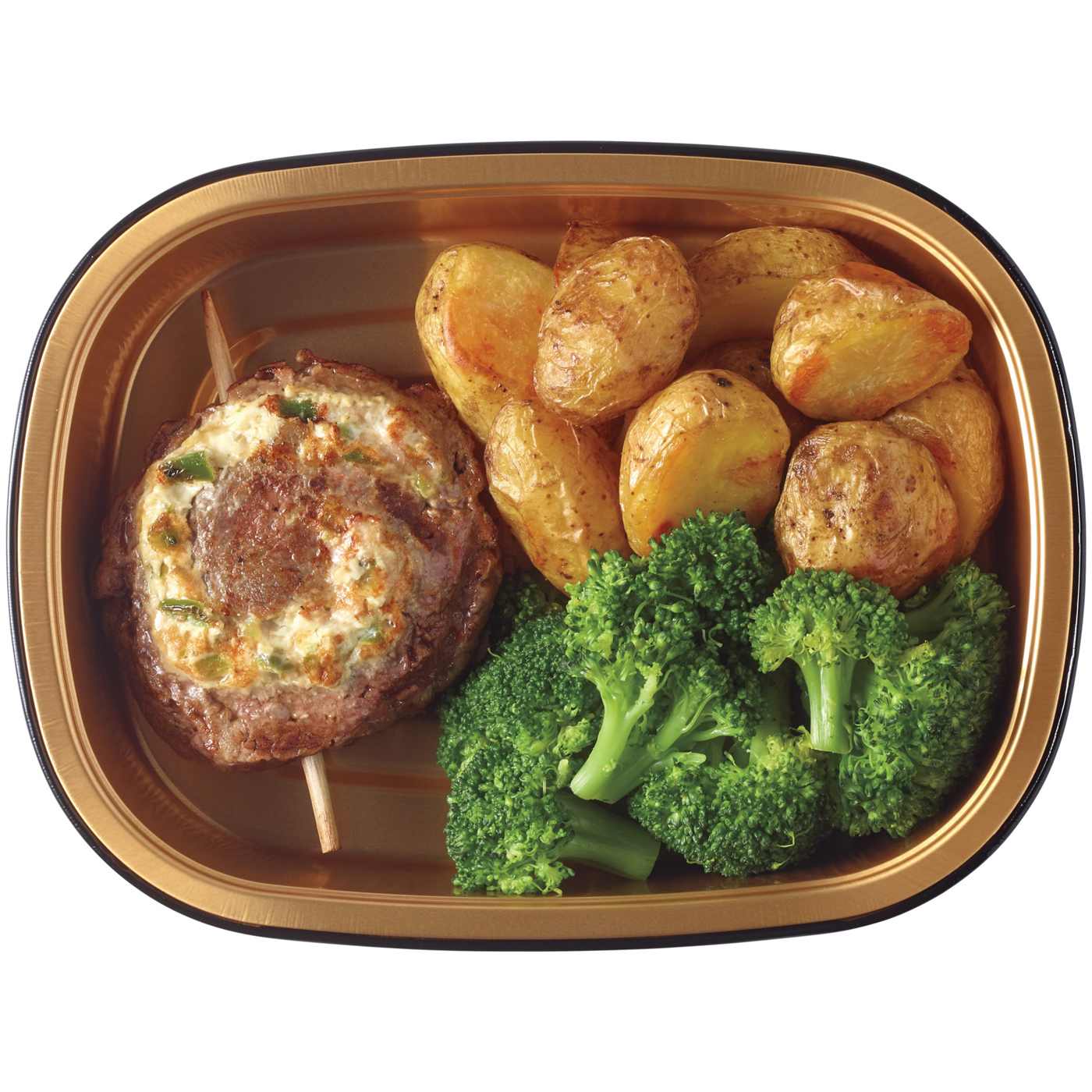 Meal Simple by H-E-B Jalapeno Popper-Stuffed Beef Flank Steak Pinwheel, Potatoes & Broccoli; image 2 of 4