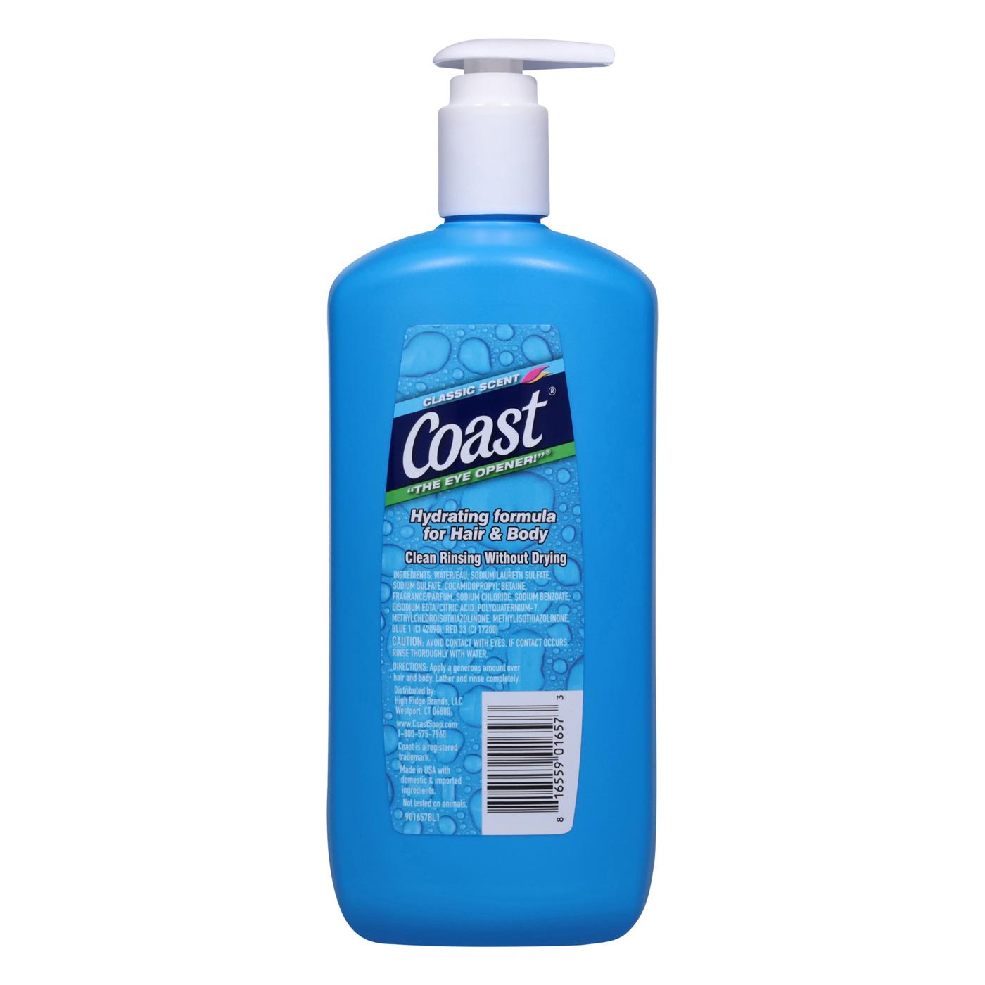 Coast Hair & Body Wash dual action formula Classic Scent Shop Body