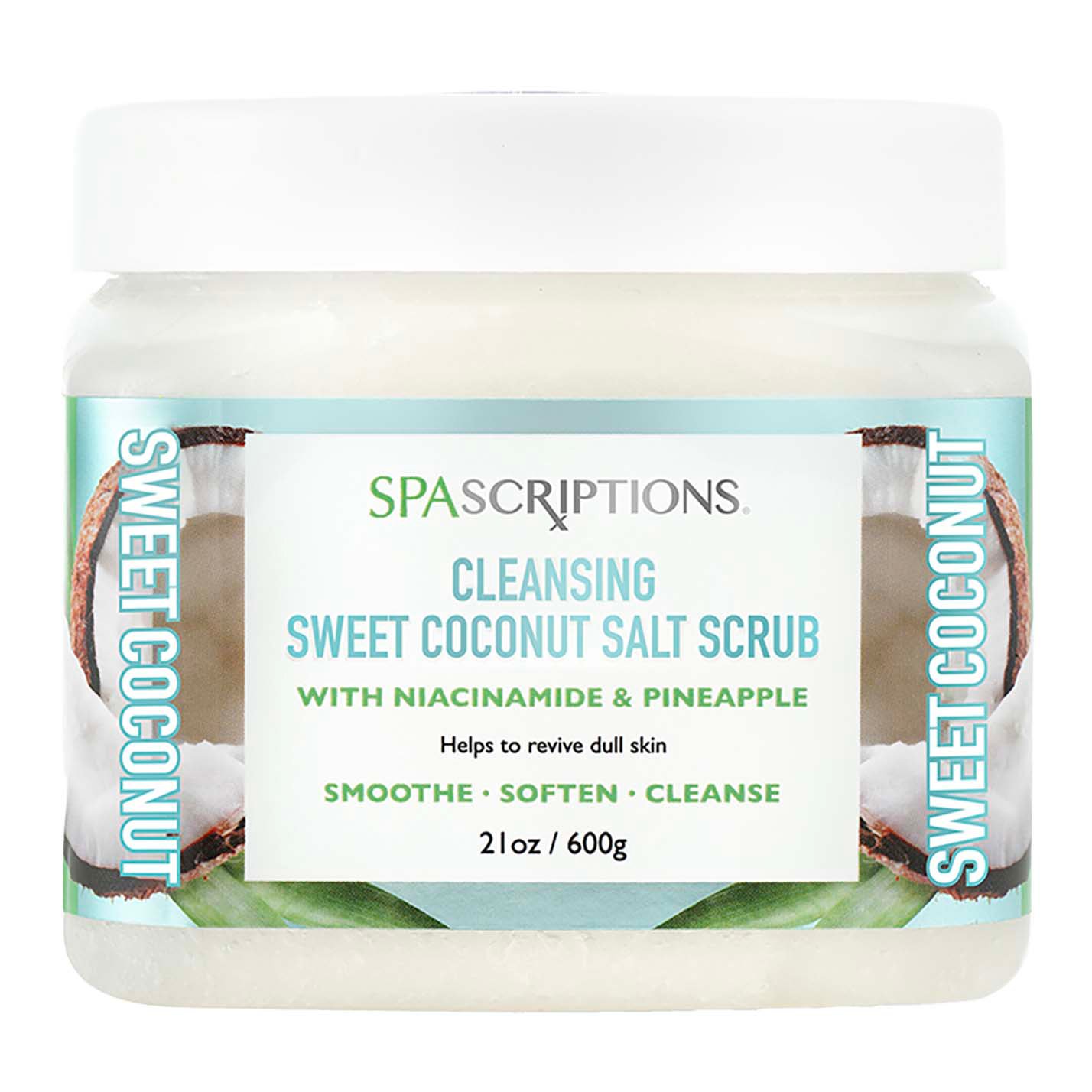 SpaScriptions Cleansing Salt Scrub Sweet Coconut Shop Body Scrubs