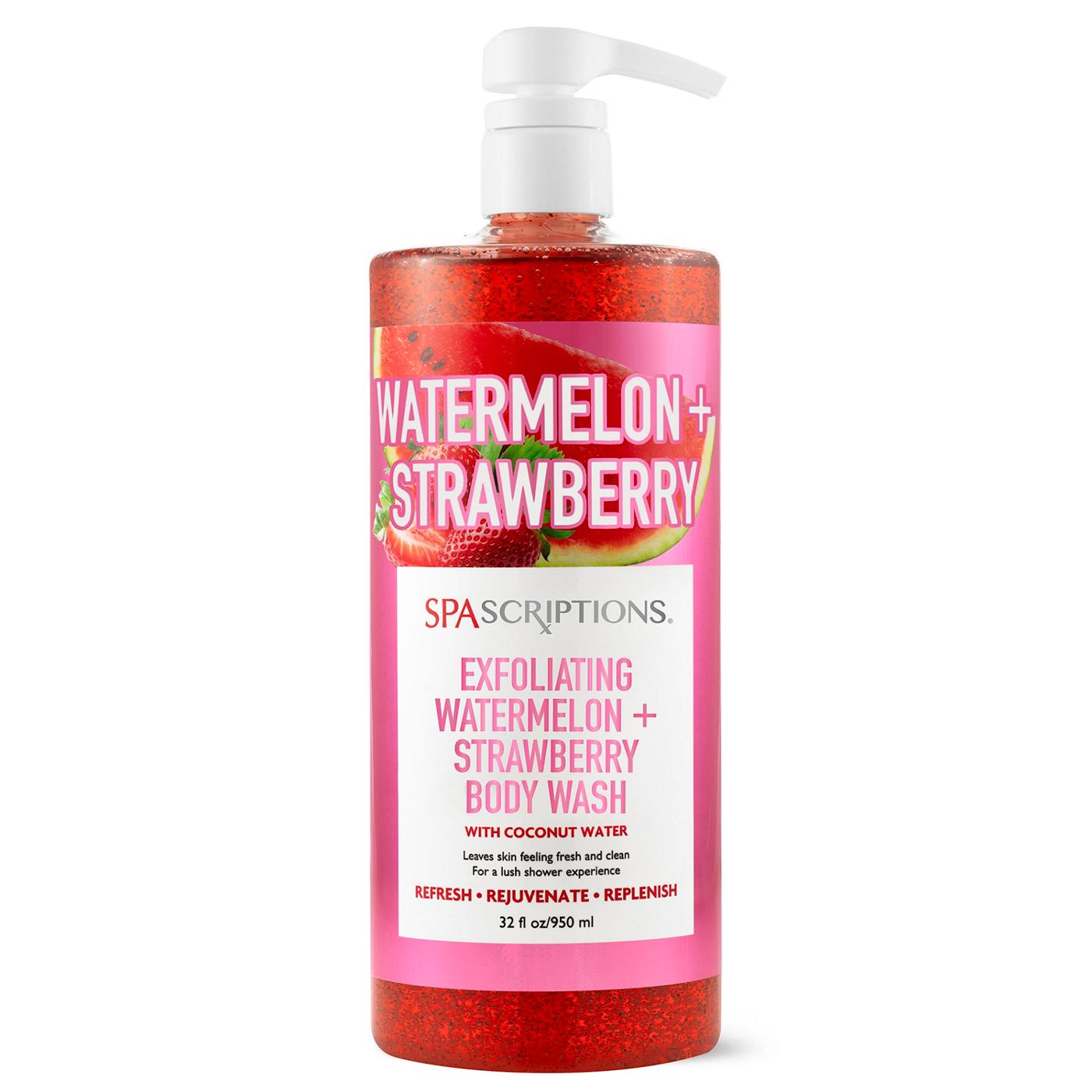 SpaScriptions Exfoliating Body Wash - Watermelon + Strawberry ; image 1 of 2