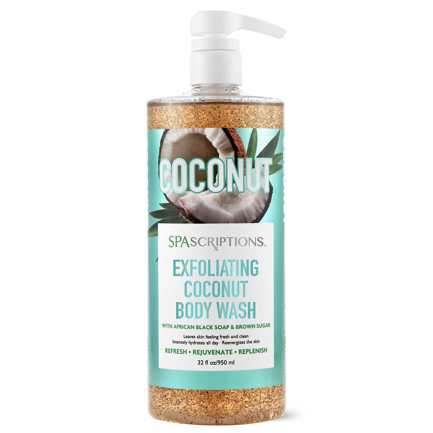 SpaScriptions Exfoliating Body Wash - Coconut; image 1 of 2