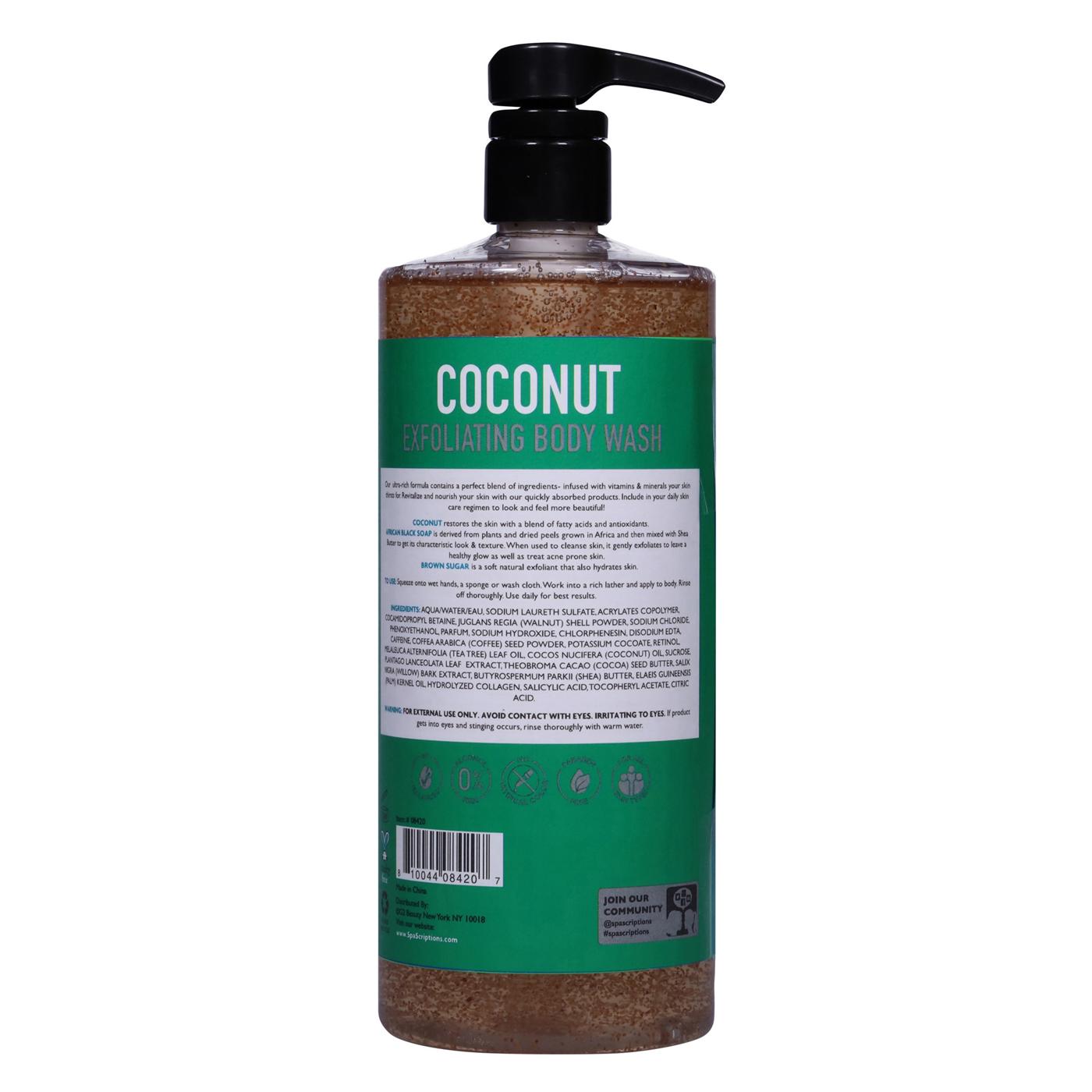 SpaScriptions Exfoliating Body Wash - Coconut; image 2 of 2