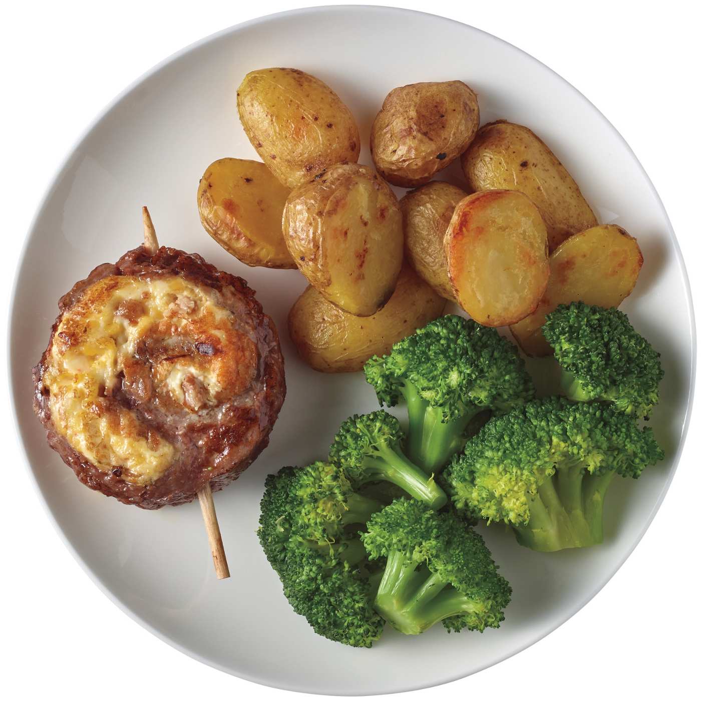 Meal Simple by H-E-B 3 Cheese & Uncured Bacon-Stuffed Beef Flank Steak Pinwheel, Potatoes & Broccoli; image 4 of 4