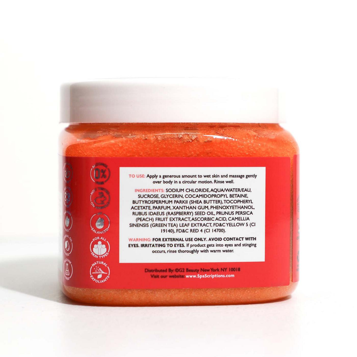 SpaScriptions Glowing Body Scrub - Peach Raspberry; image 5 of 5