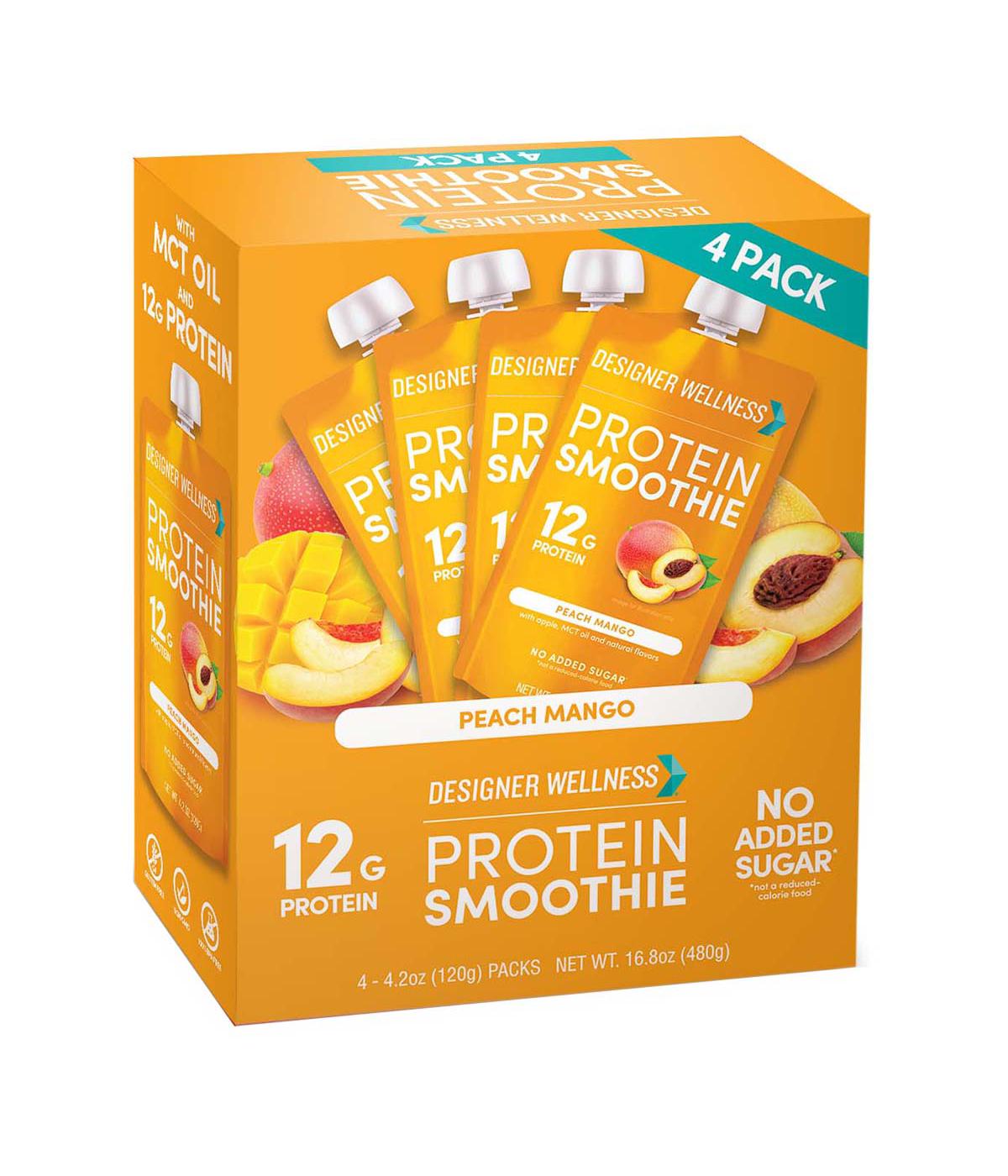 Designer Wellness 12G Protein Smoothie 4 pk - Peach Mango; image 1 of 2