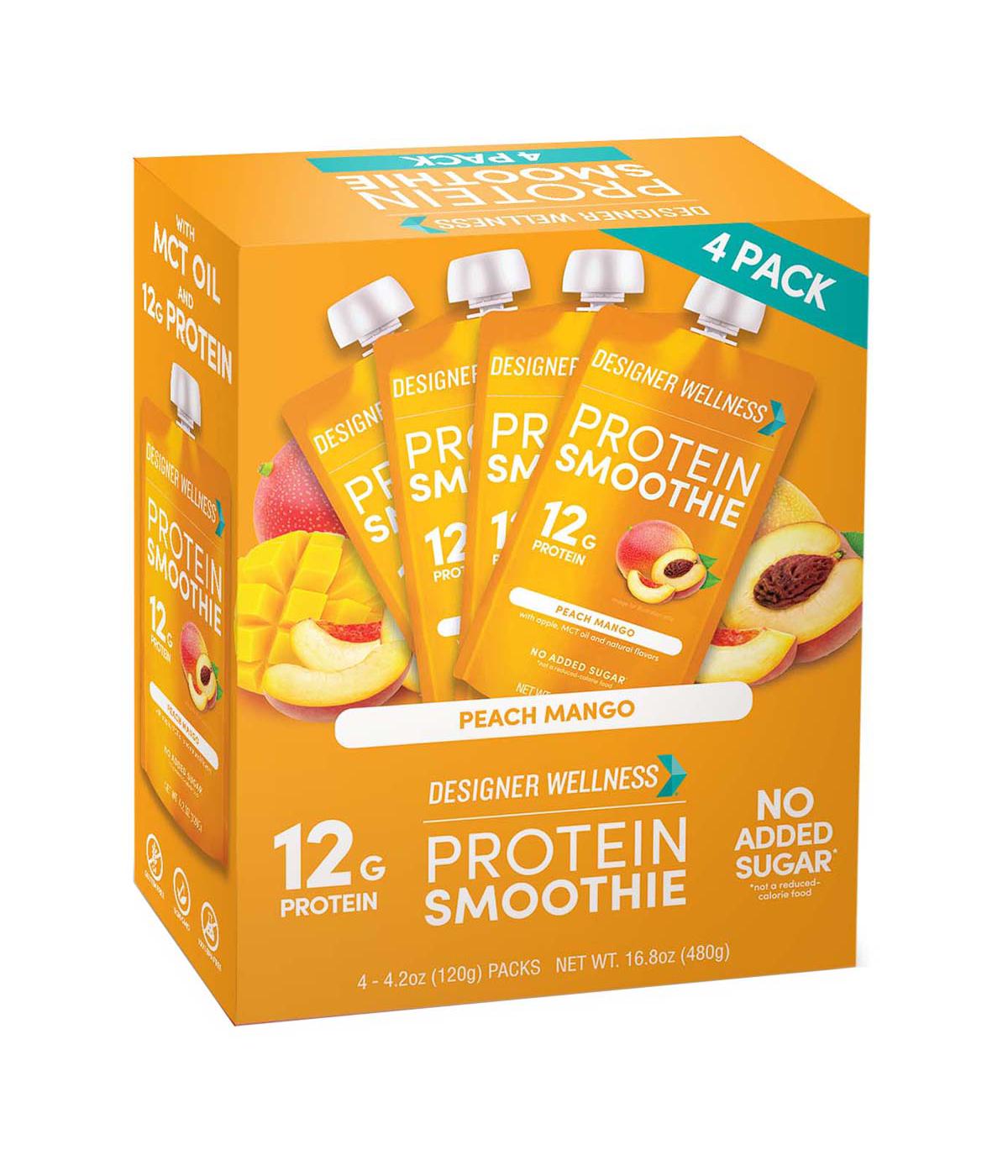 Designer Wellness 12g Protein Smoothies 4 pk - Peach Mango; image 1 of 2