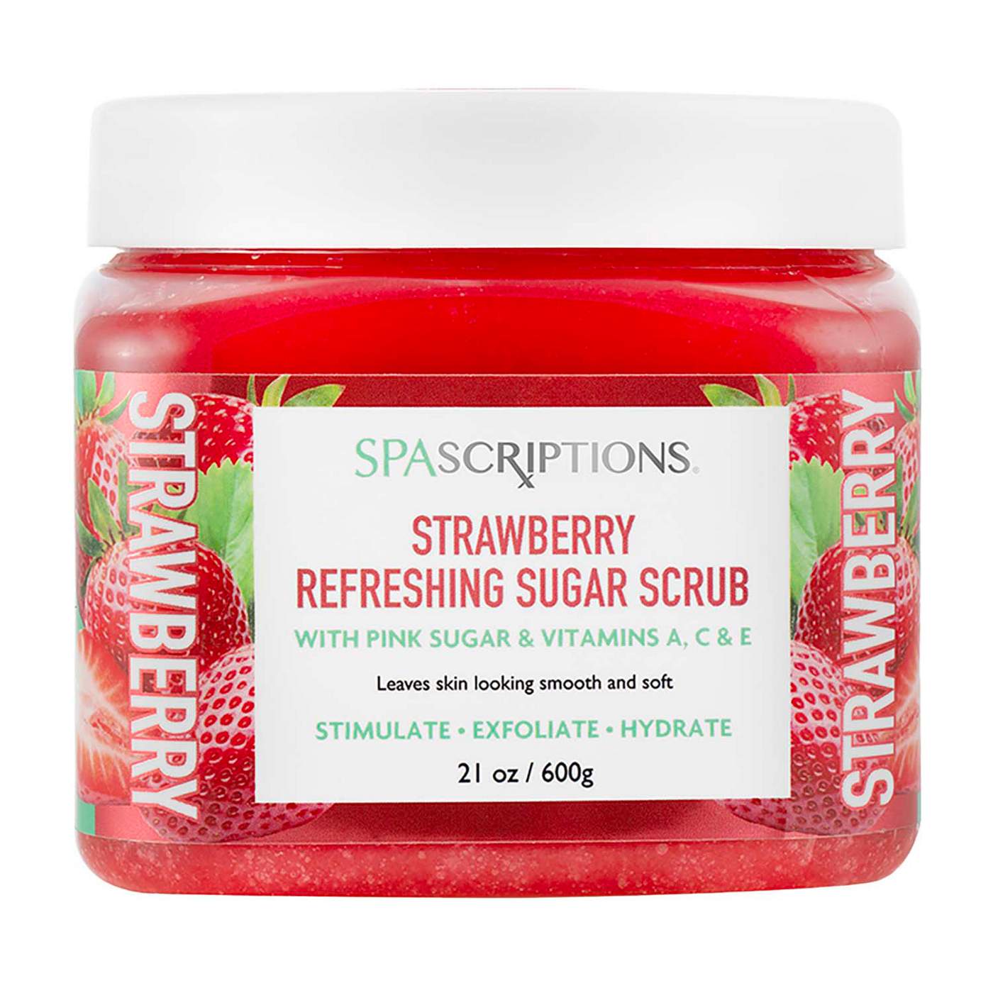 SpaScriptions Refreshing Sugar Scrub - Strawberry; image 1 of 5