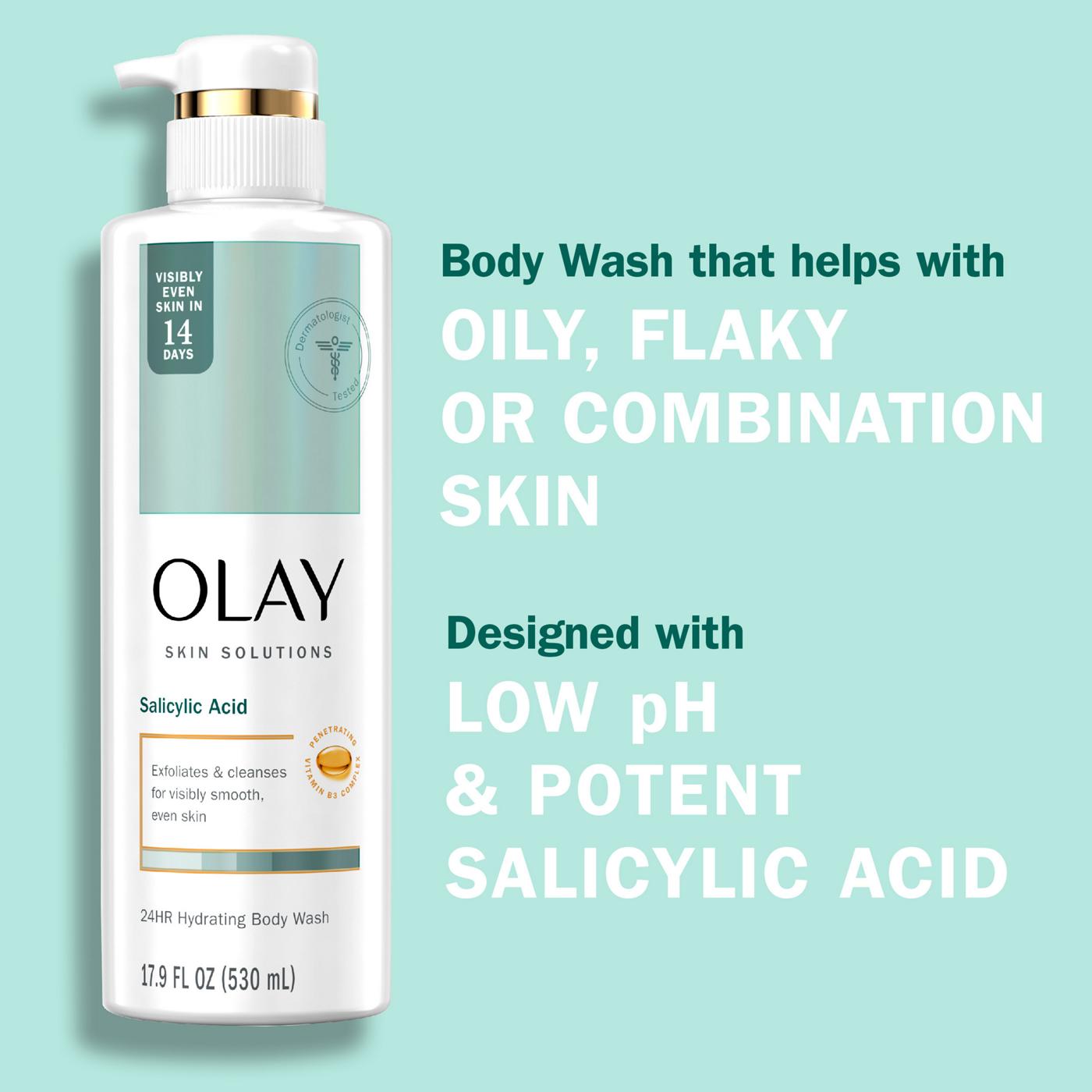 Olay Skin Solutions Salicylic Acid Body Wash; image 4 of 10