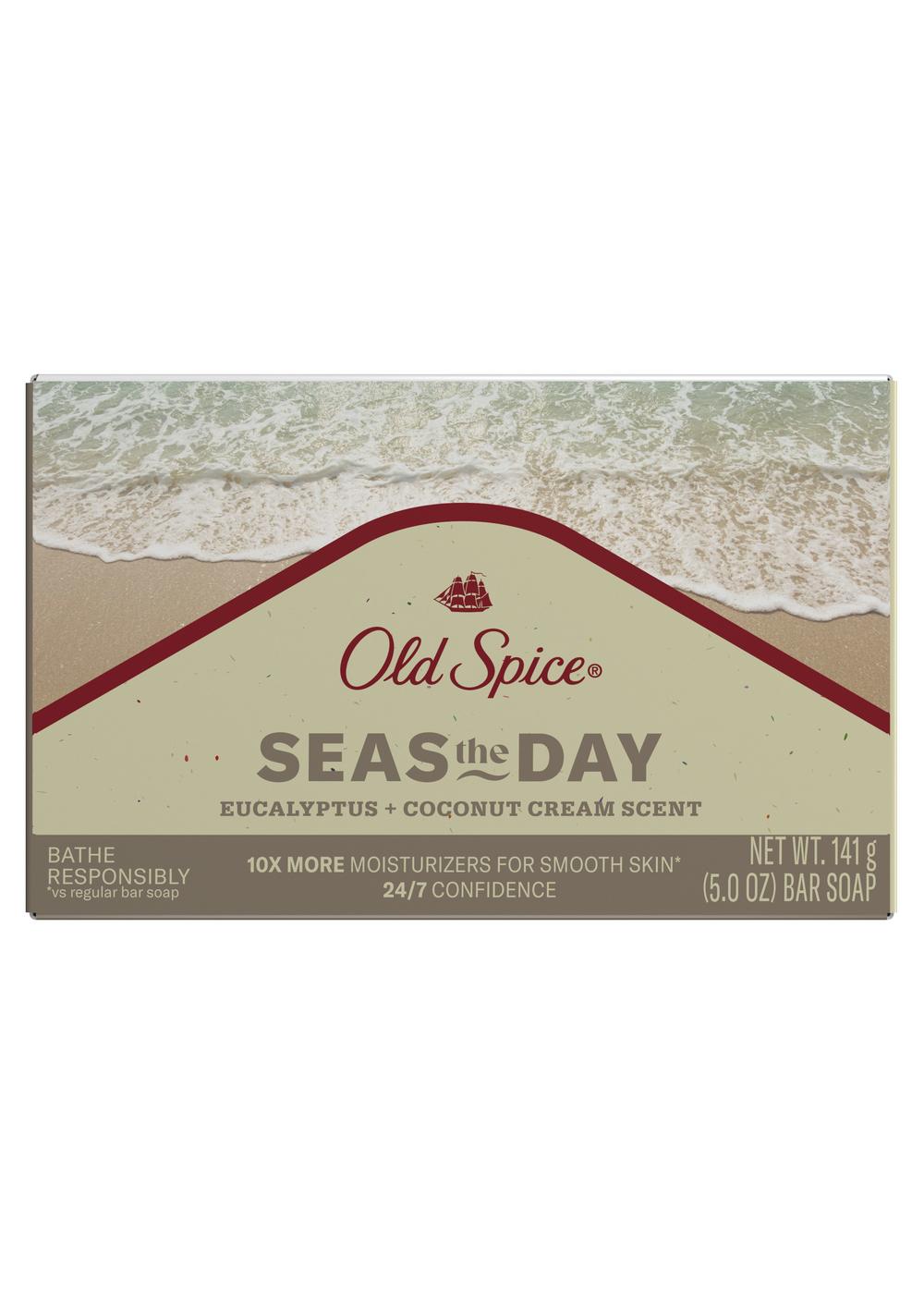 Old Spice Seas The Day Bar Soap - Eucalyptus & Coconut Cream; image 1 of 2