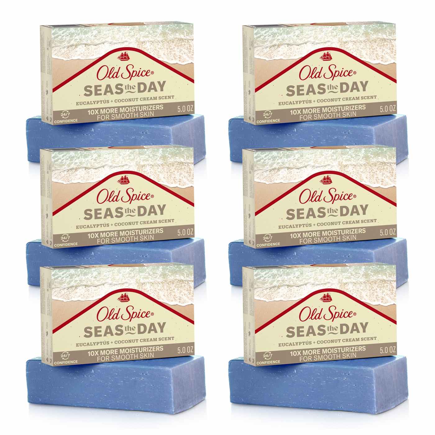 Old Spice Seas The Day Bar Soap - Eucalyptus & Coconut Cream; image 6 of 9