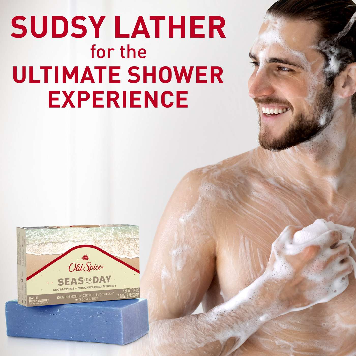 Old Spice Seas The Day Bar Soap - Eucalyptus & Coconut Cream; image 9 of 9