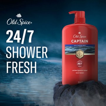 Old Spice Old Spice Red Collection Body Wash for Men, Captain Scent, Shower Fresh, Lasting Scent, 33.4oz