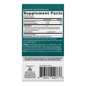 Ancient Nutrition Regenerative Organic Candida Balance Capsules