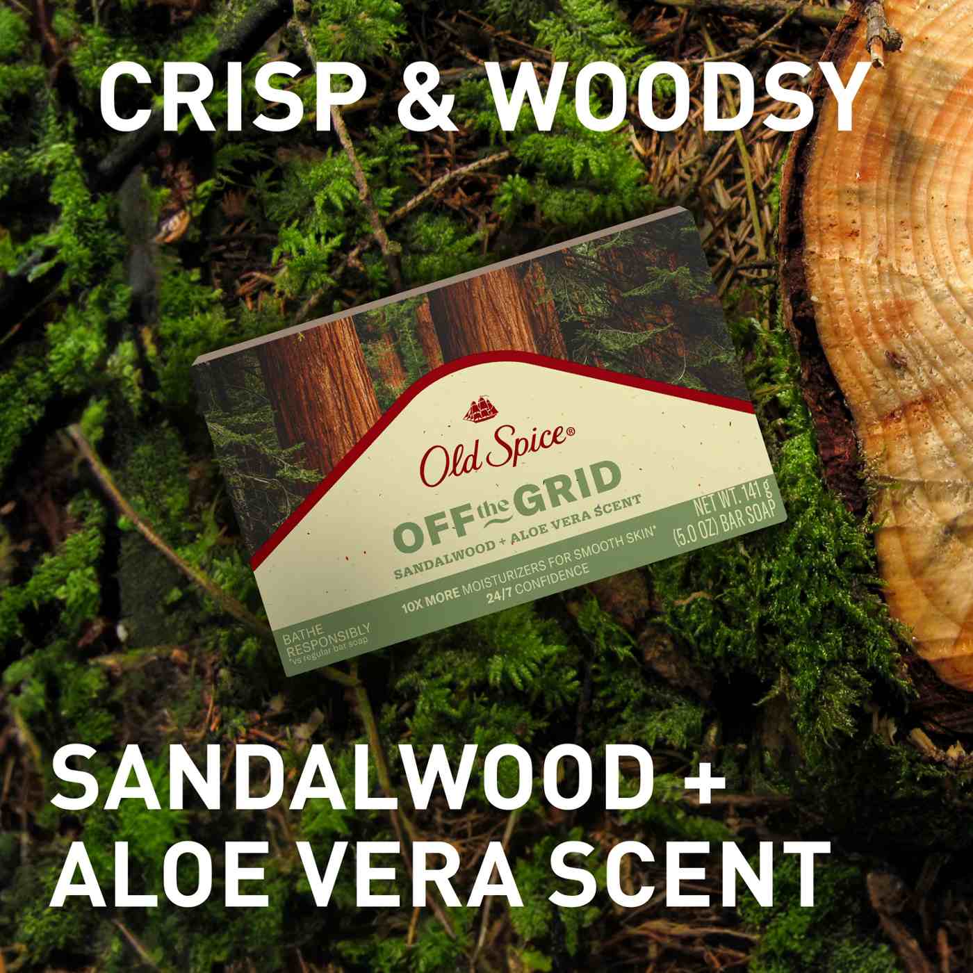 Old Spice Off The Grid Bar Soap - Sandalwood & Aloe Vera; image 6 of 9