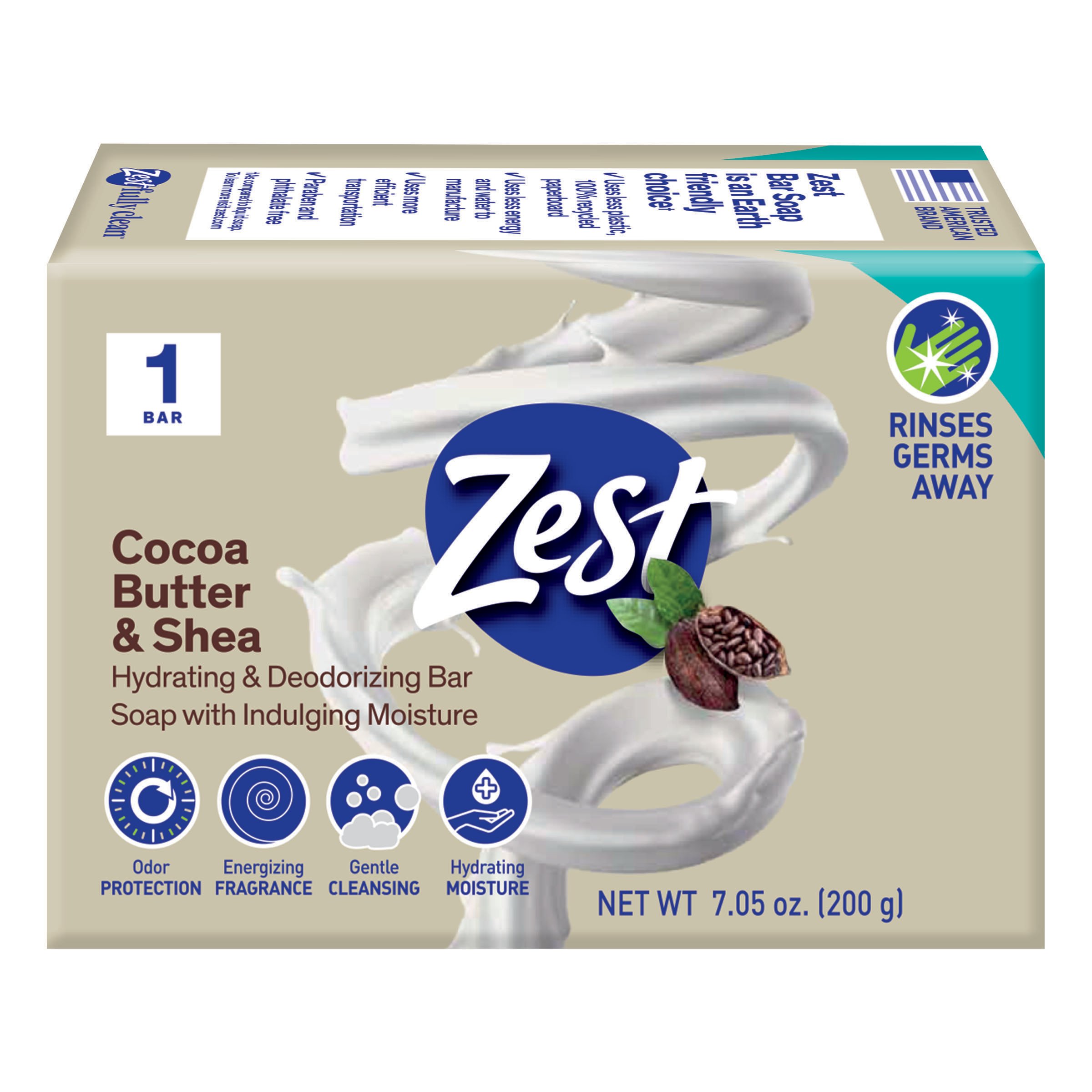 Zest Bar Soap - Cocoa Butter & Shea - Shop Hand & Bar Soap at H-E-B