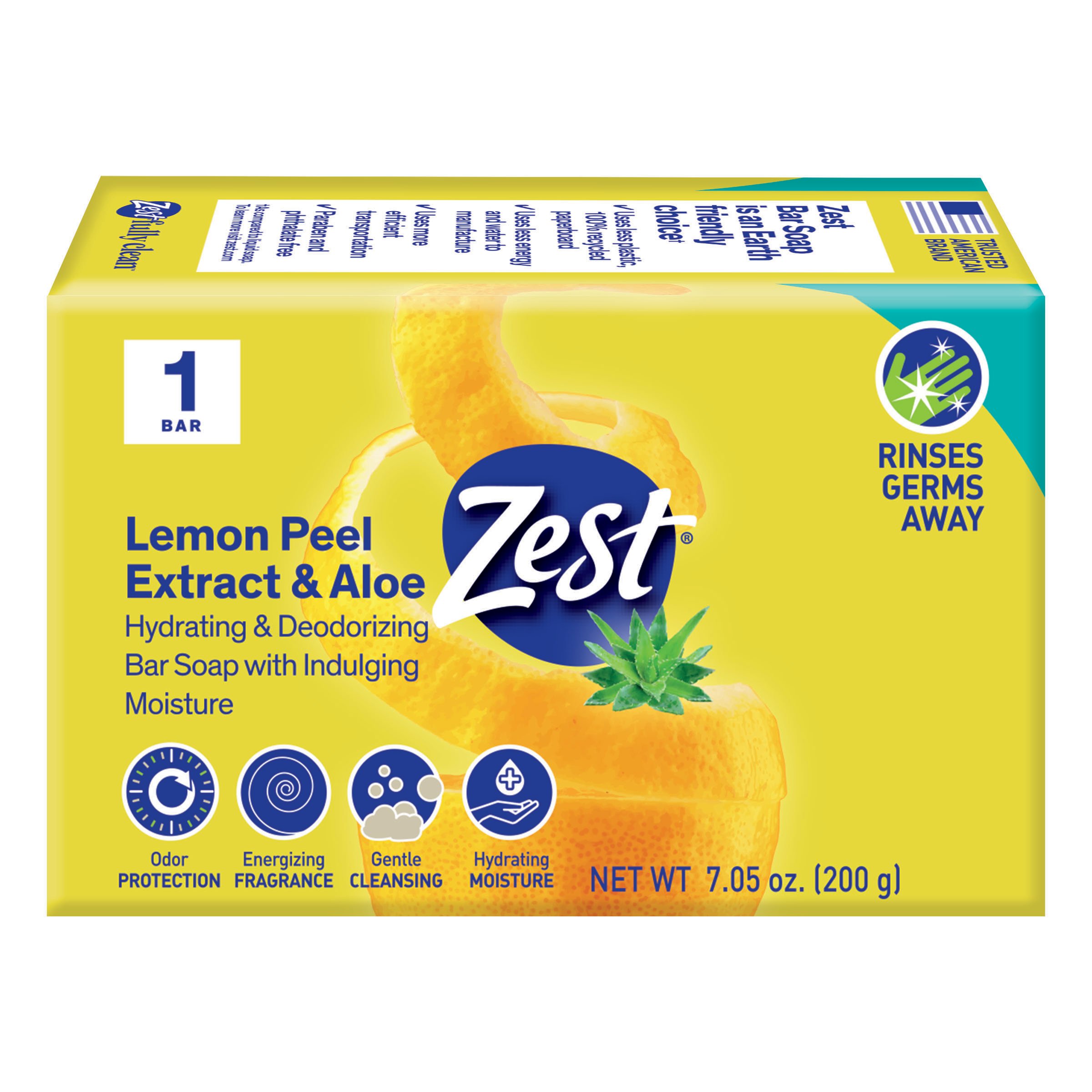 Zest Bar Soap - Lemon Peel Extract & Aloe - Shop Hand & Bar Soap at H-E-B