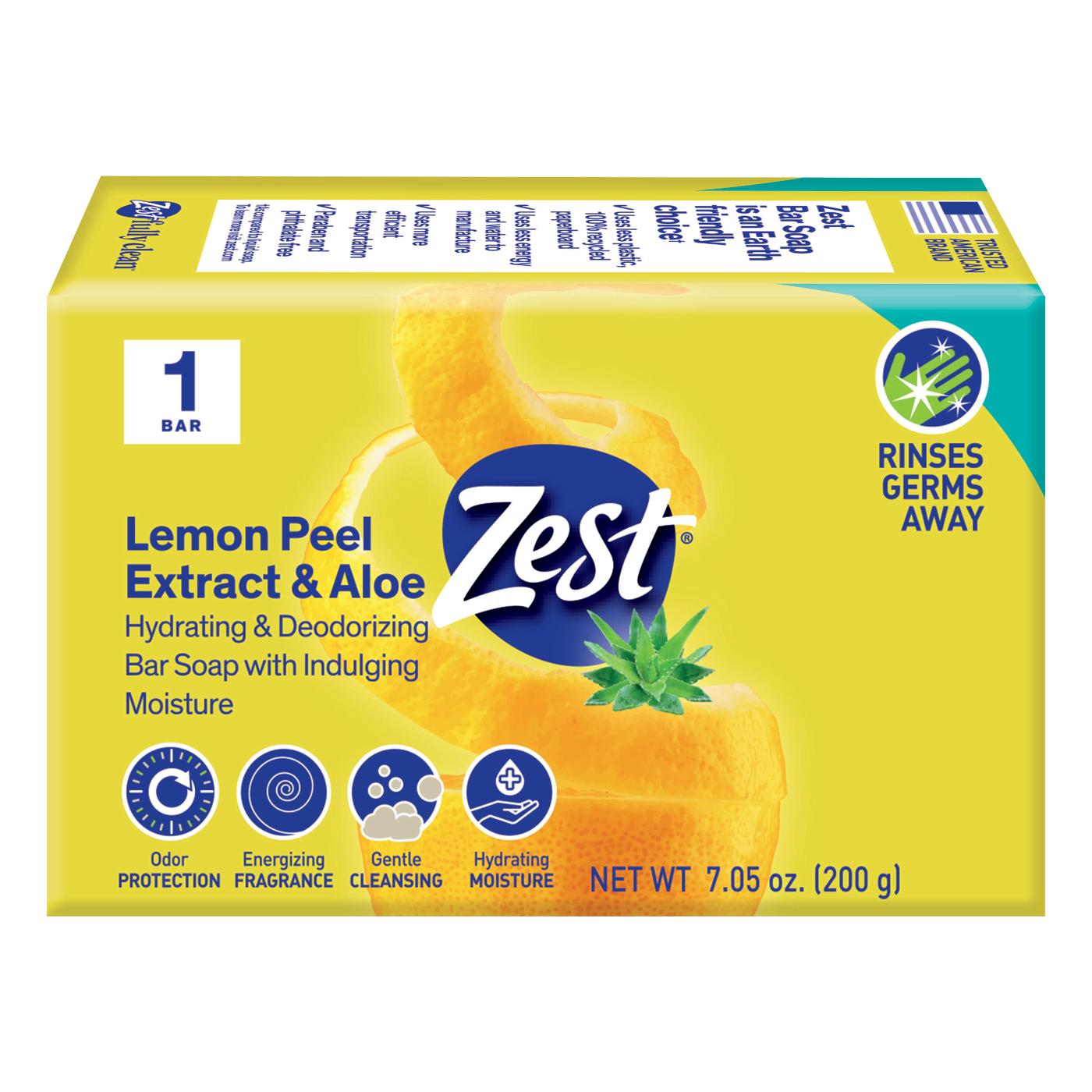 Zest Bar Soap - Lemon Peel Extract & Aloe; image 1 of 3