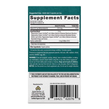 Ancient Nutrition Regenerative Organic Focused Brain Capsules