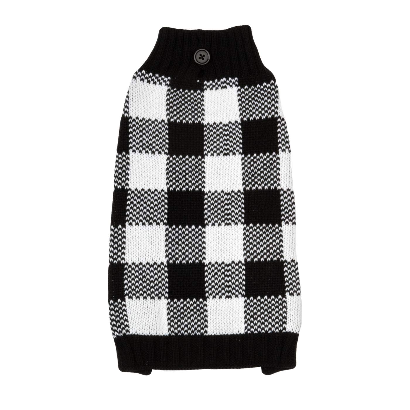 Simply Dog Black Buffalo Check Sweater Large - Shop Clothes at H-E-B