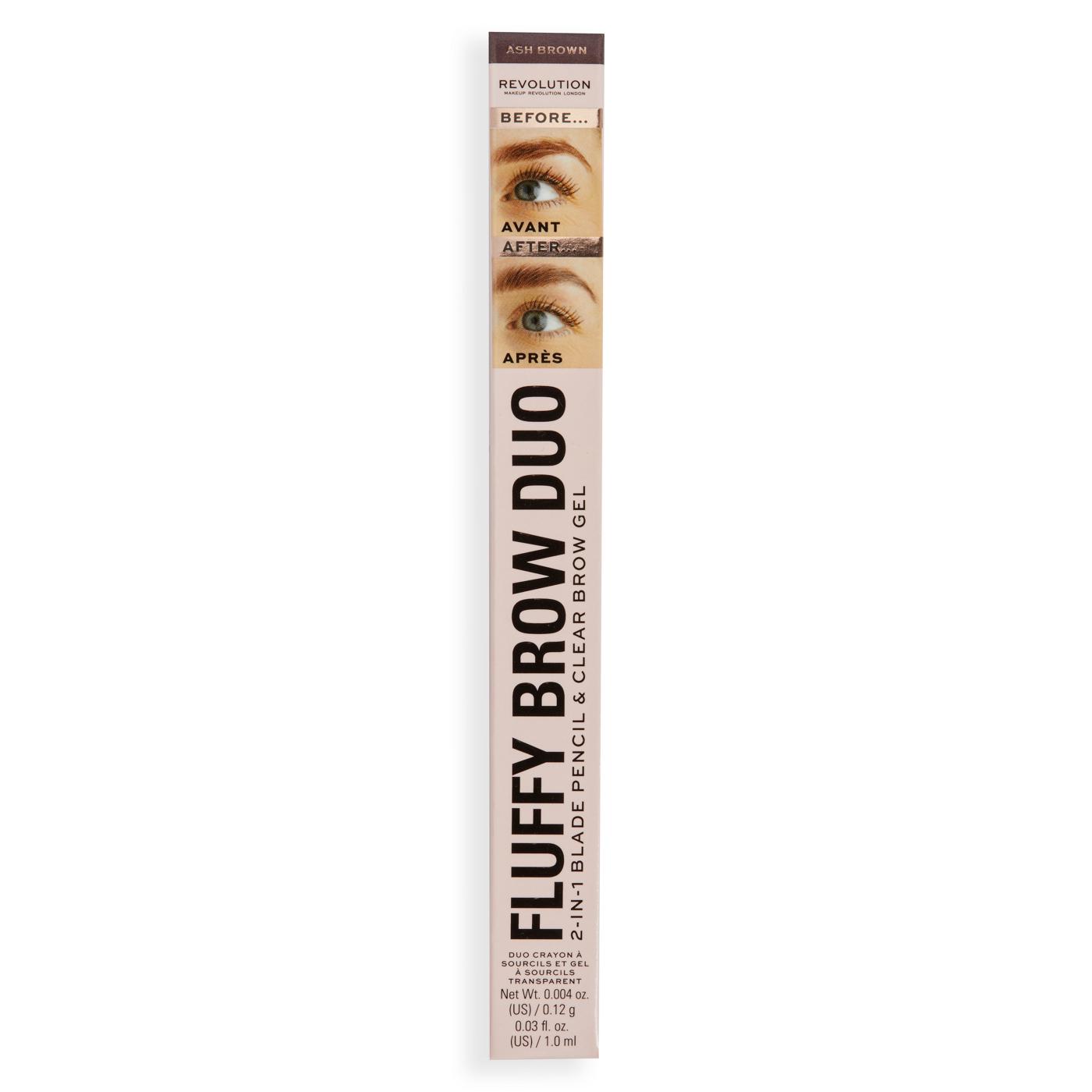 Makeup Revolution Fluffy Brow Duo Pencil - Ash Brown; image 1 of 4