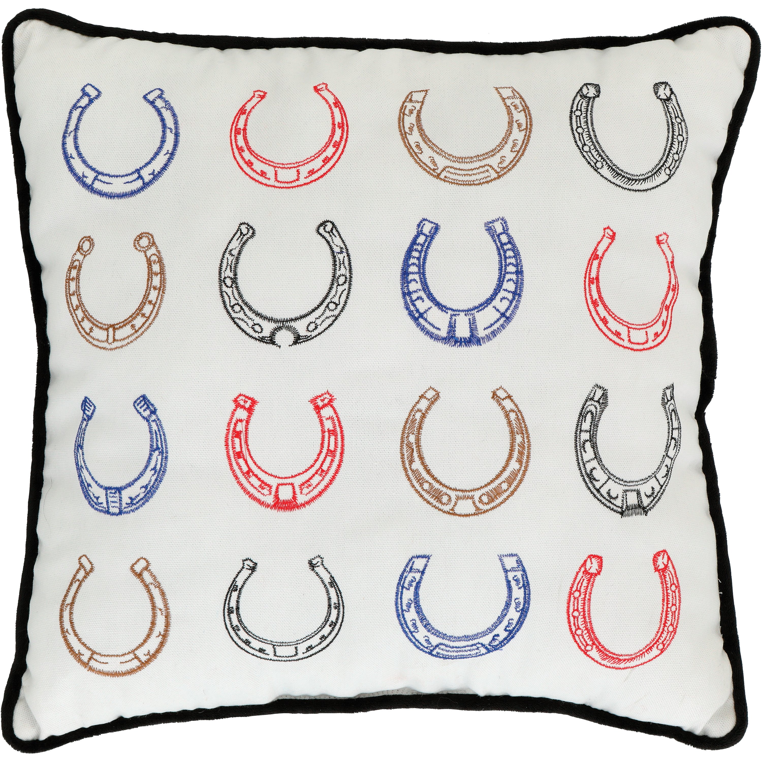 Texas Proud Repeat Horseshoe Throw Pillow Shop Seasonal Decor at HEB