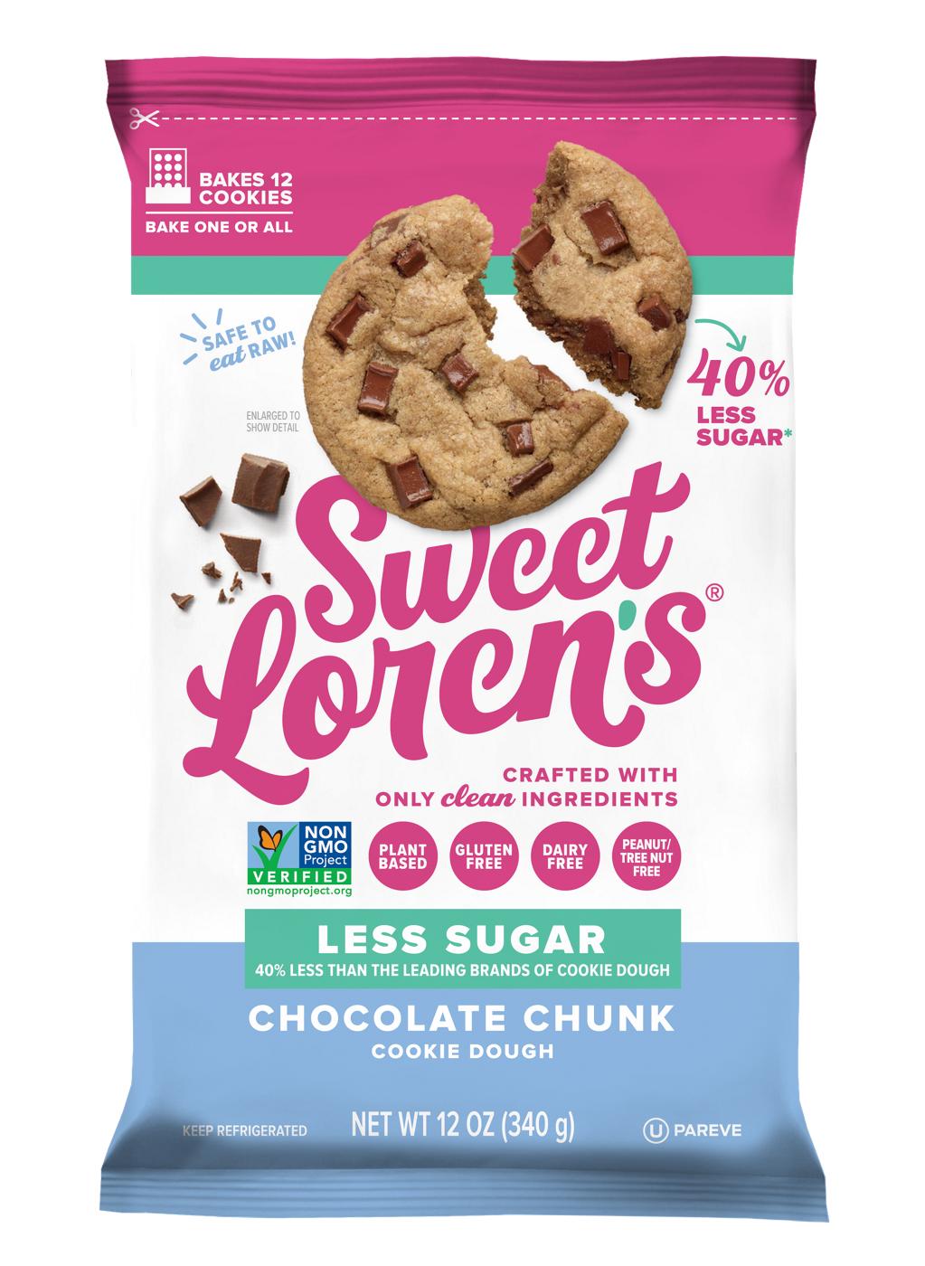 Sweet Loren's Chocolate Chunk Less Sugar Cookie Dough; image 1 of 2