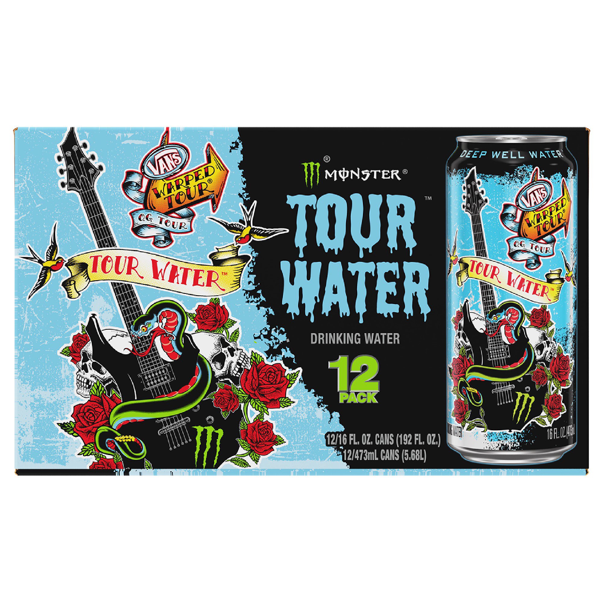 Monster Tour Water 12 pk Cans Shop Water at HEB