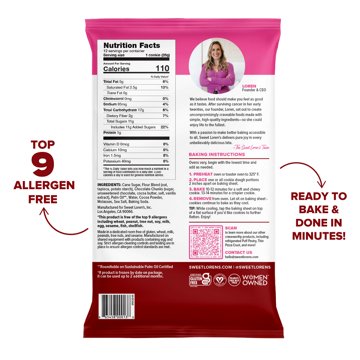 Sweet Loren's Gluten Free & Vegan Fudgy Brownie Cookie Dough, 12 oz