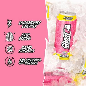 Ghost Zero Sugar Sour Pink Lemonade Energy Drink