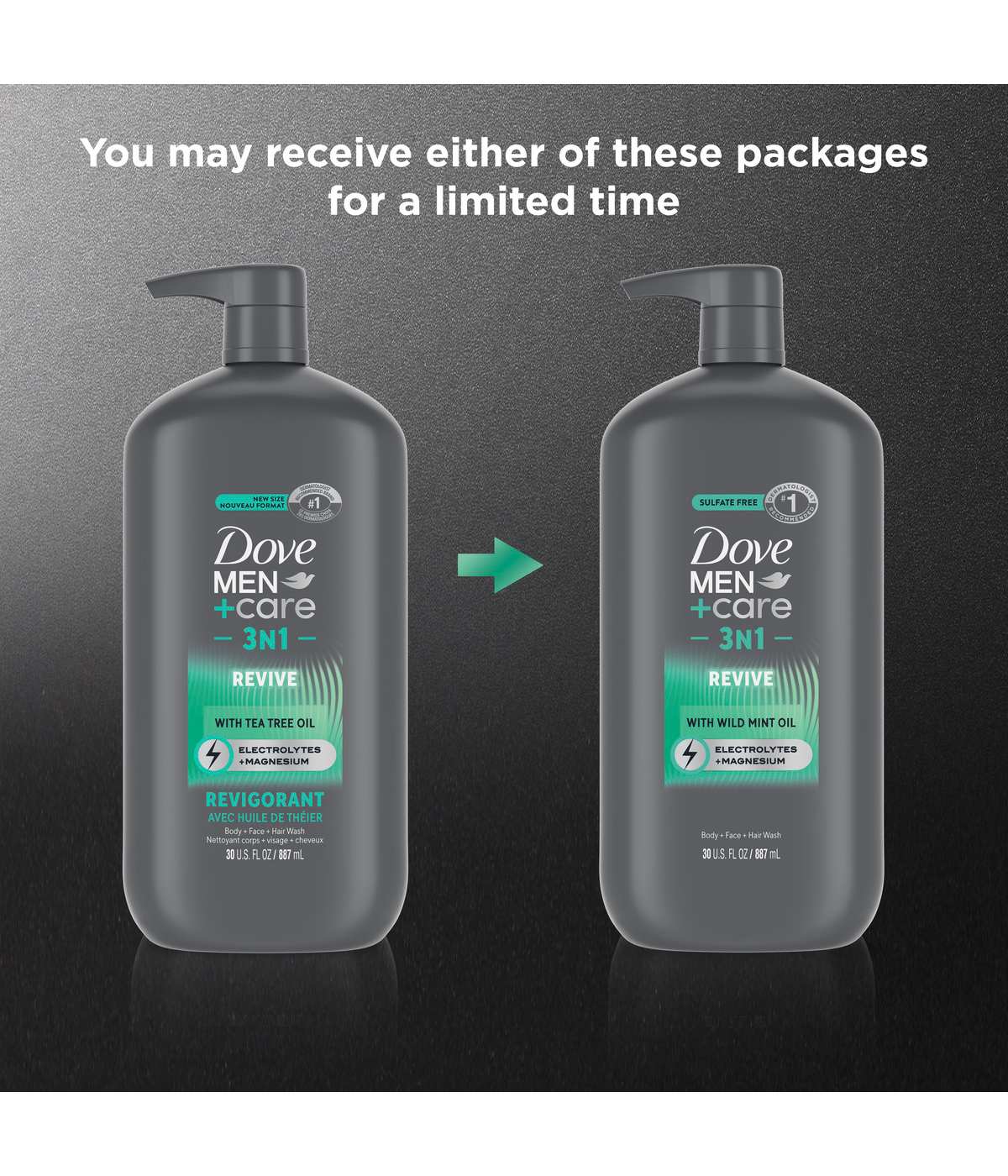 Dove Men+Care Revive 3-in-1 Body Wash - Wild Mint Oil ; image 4 of 5