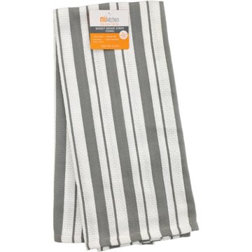 MU Kitchen Basket Weave Kitchen Towel - Stone, 20" x 30"