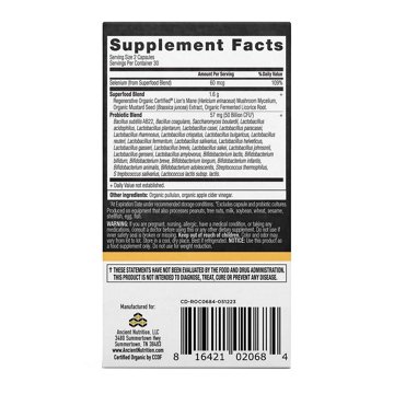 Ancient Nutrition Regenerative Organic Gut Recovery Probiotics Capsules