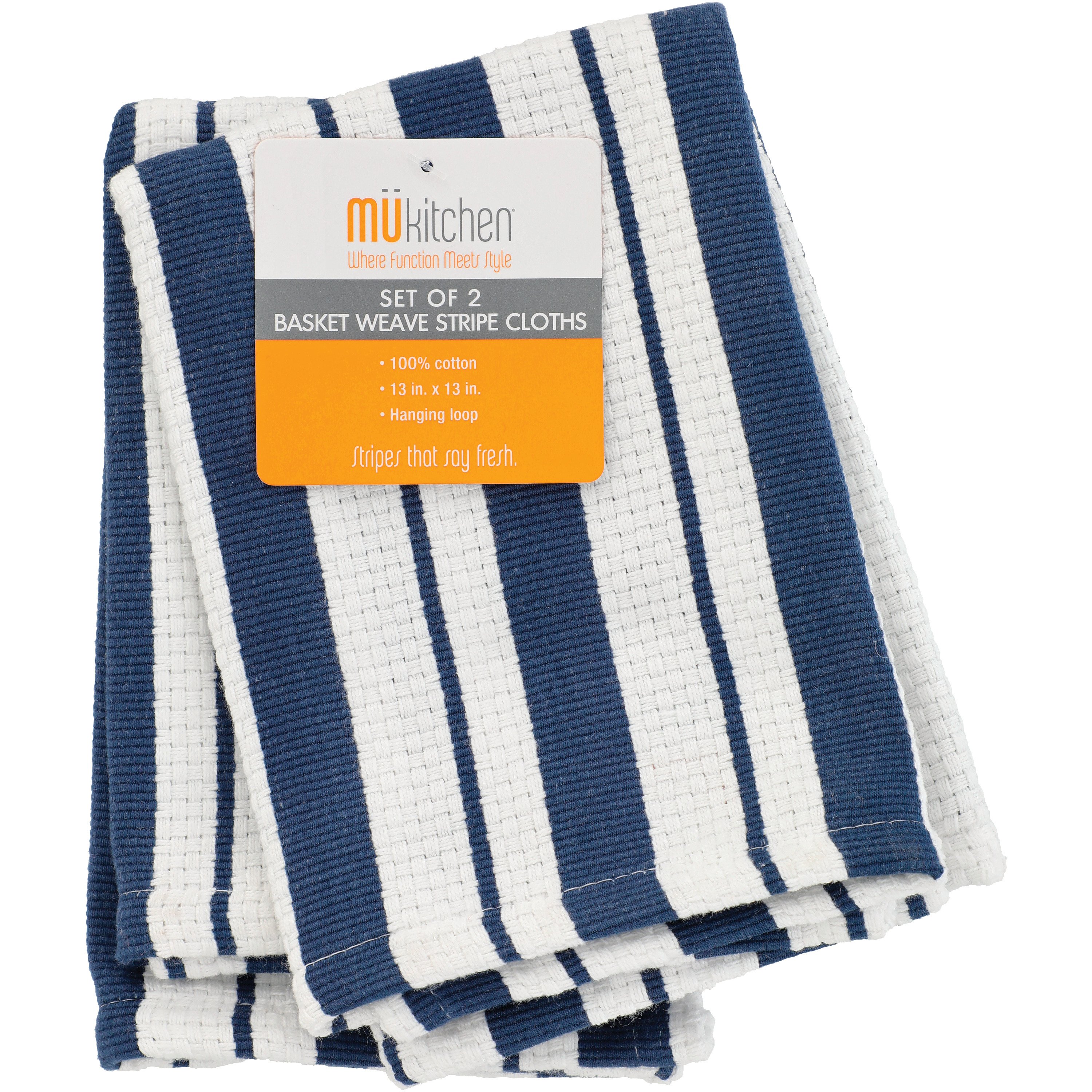 MU Kitchen Basket Weave Cloths Blue, 2 Pk Shop Kitchen linens at HEB