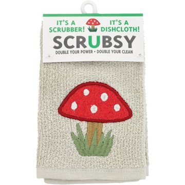 MU Kitchen Scrubsy Dish Cloth - Mushroom, 12" x 12"