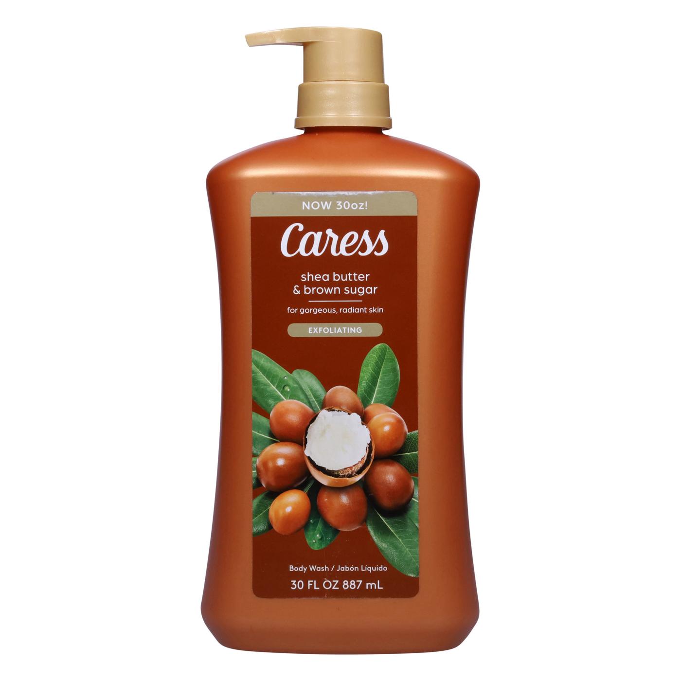 Caress Exfoliating Body Wash - Shea Butter and Brown Sugar; image 1 of 2
