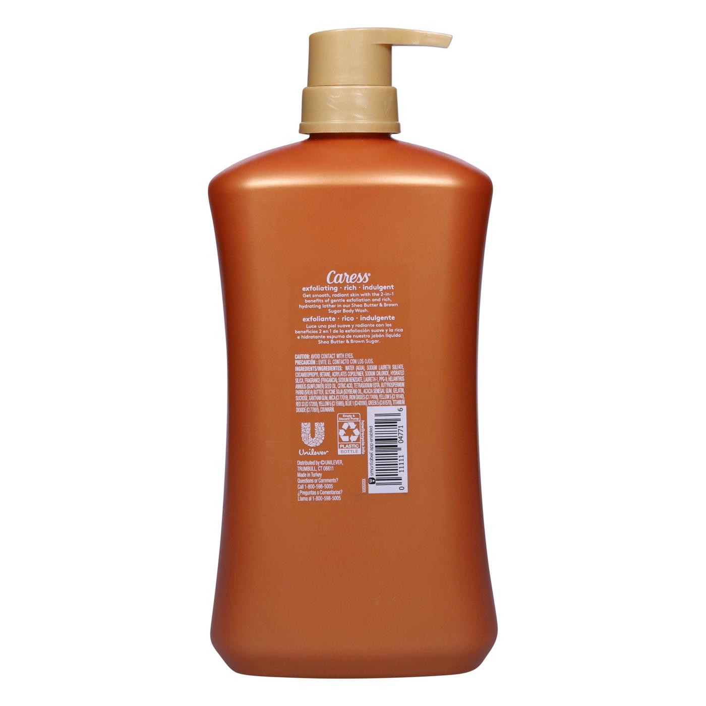 Caress Exfoliating Body Wash - Shea Butter and Brown Sugar; image 2 of 2