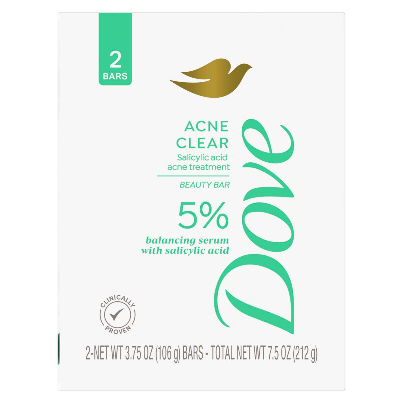 Dove Acne Clear Bar Soap; image 1 of 6