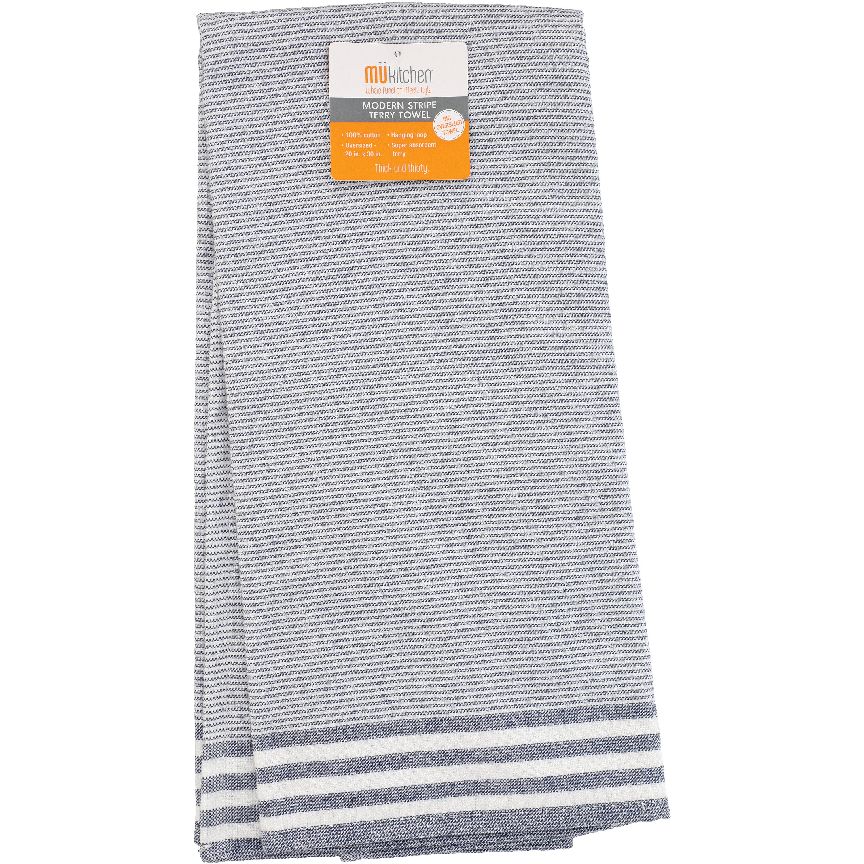 MU Kitchen Terry Kitchen Towel - Stripe Ink Blue - Shop Kitchen linens ...