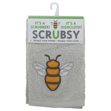 MU Kitchen Scrubsy Dish Cloth - Bee, 12" x 12"