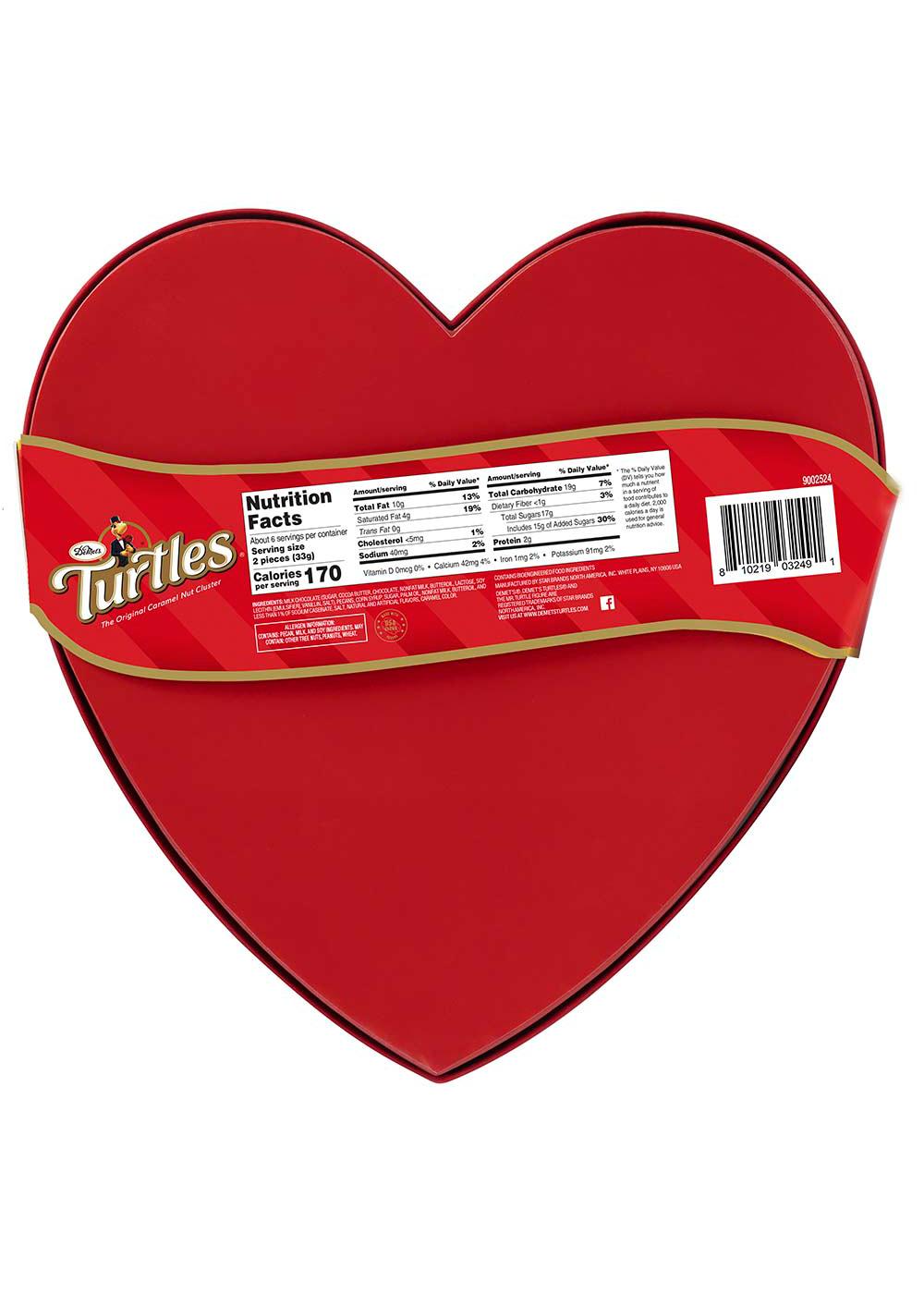 Turtles Original Valentine's Satin Heart Gift Box; image 2 of 2