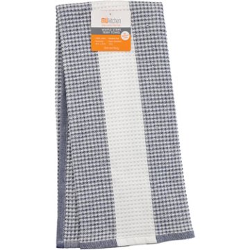 MU Kitchen Kitchen Towel - Waffle Stripe Ink Blue, 20" x 30"