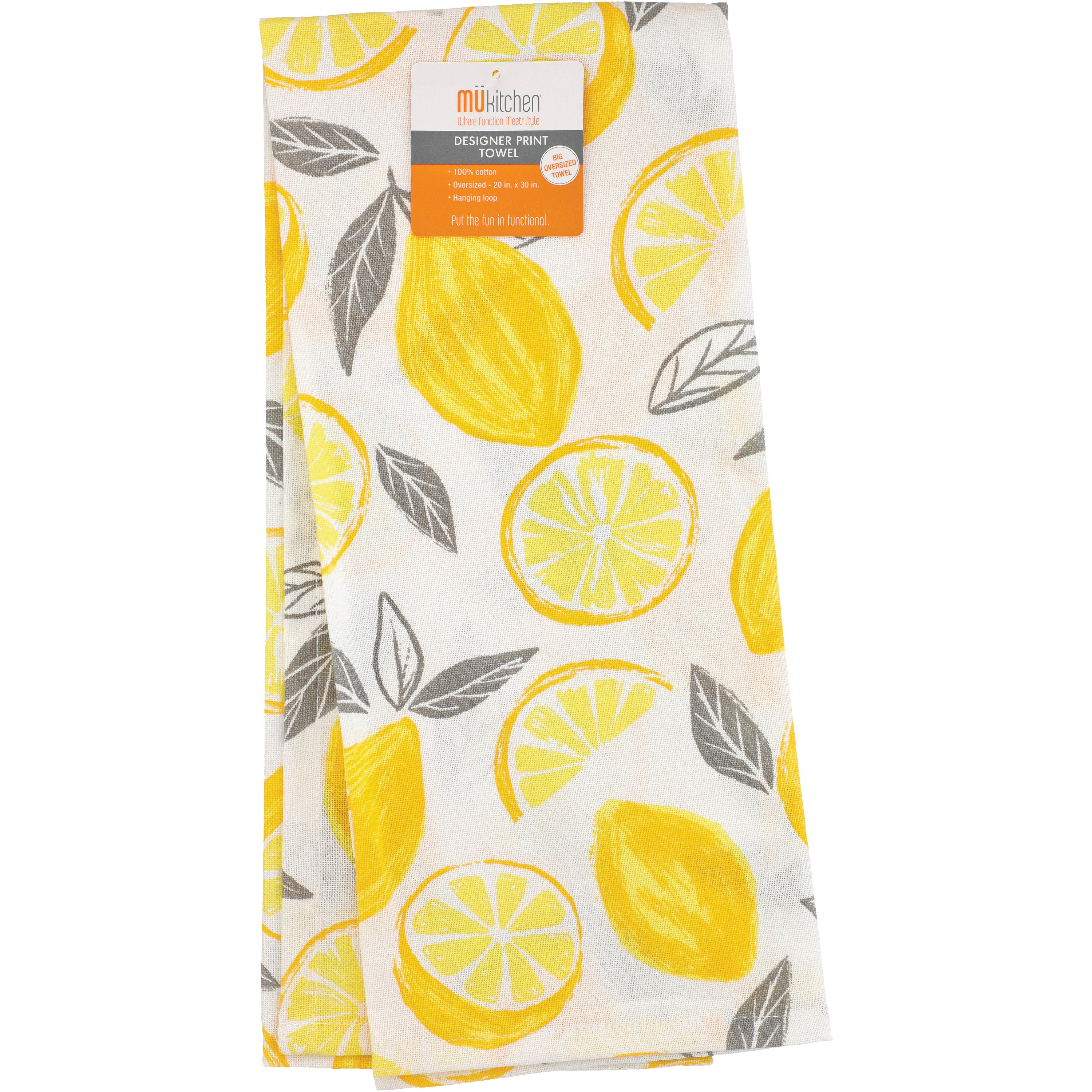 MU Kitchen Kitchen Towel Lemon Grove Shop Kitchen Linens At H E B   010608044 1